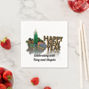 Neujahrscocktail Servietten personalisiert