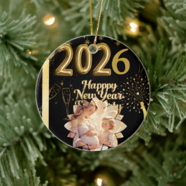 Neujahrsdekoration Keramik Ornament