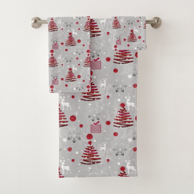 Neujahrsdekoration, Weihnachten Badhandtuch Set (Insitu)