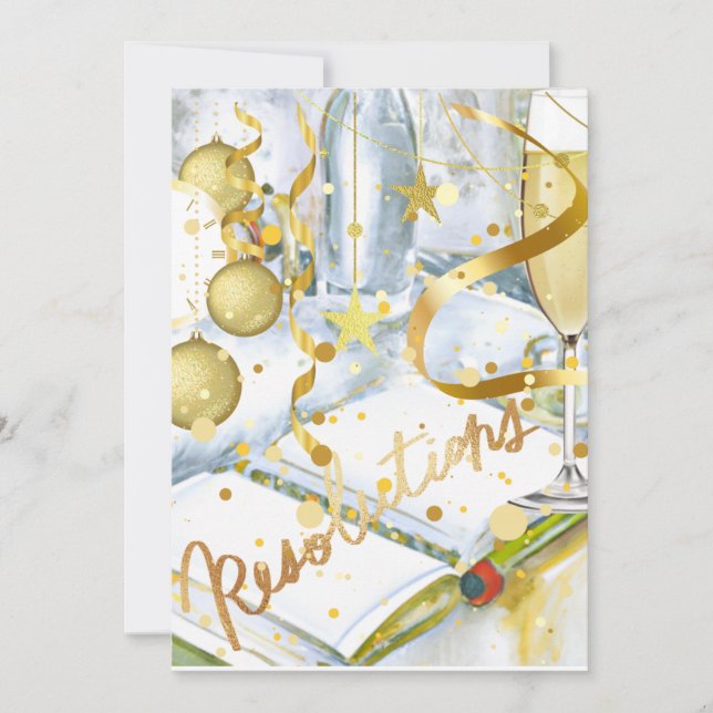 Neujahrsentschließung Feiertagskarte (Vorderseite)