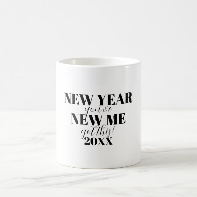 Neujahrsentschließung Inspiration Motivierend Kaffeetasse (Mittel)