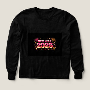 Neujahrsfeier 2026 T-Shirt Stylische Party