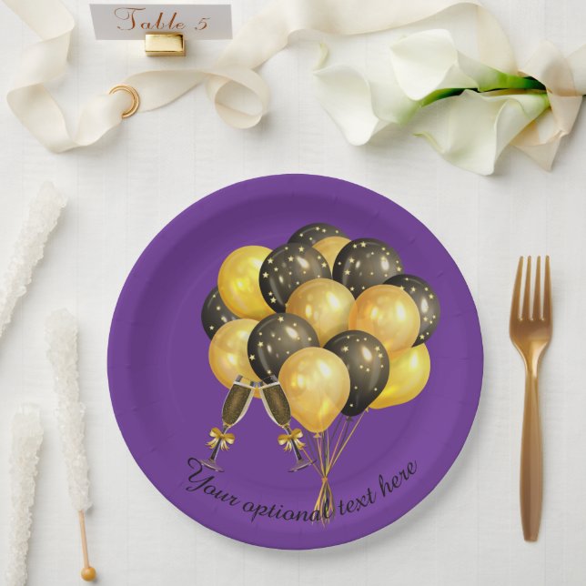 Neujahrsfeier Pappteller (Hochzeit)