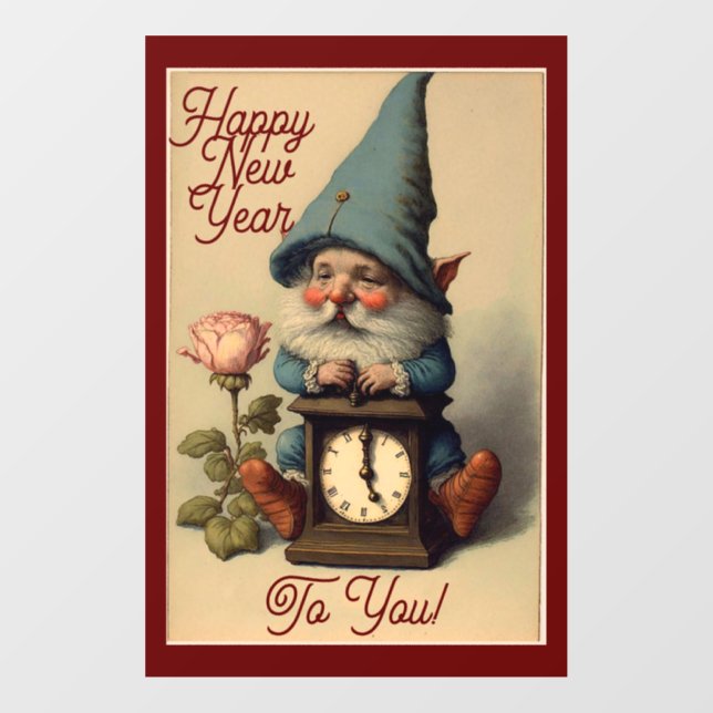 Neujahrsfenster Fensteraufkleber (Blatt)
