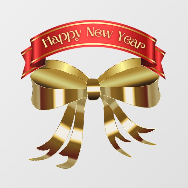 Neujahrsfensterklammern Fensteraufkleber (Blatt)