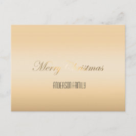 Neujahrsferien goldgelb und elegant postkarte