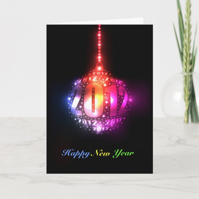 Neujahrsgeschmack 2012 feiertagskarte (Vorderseite)