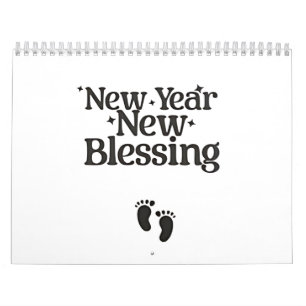 Neujahrsgesegnung Neujahrsschwangere Mama Kalender