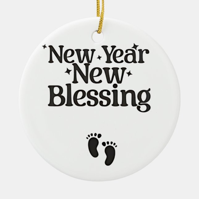 Neujahrsgesegnung Neujahrsschwangere Mama Keramik Ornament (Vorne)