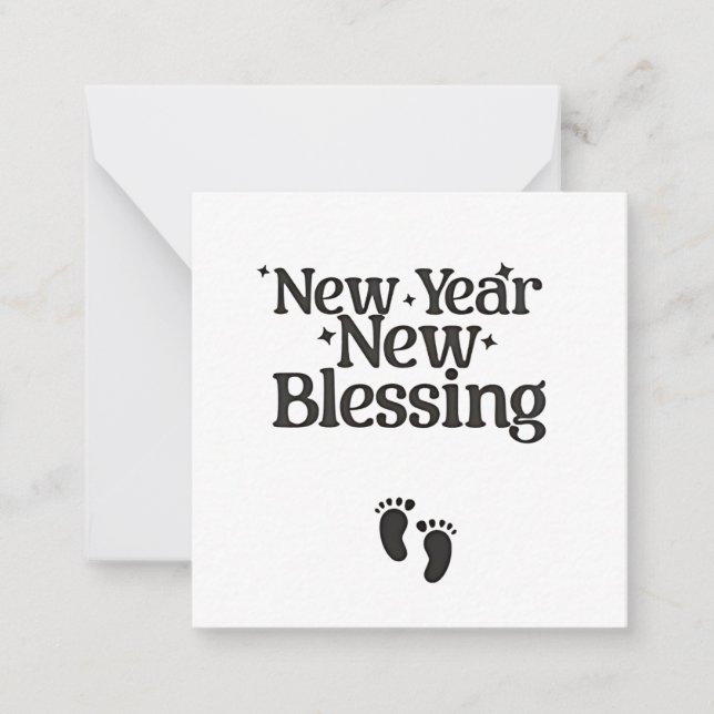 Neujahrsgesegnung Neujahrsschwangere Mama Mitteilungskarte (Vorderseite)