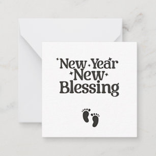 Neujahrsgesegnung Neujahrsschwangere Mama Mitteilungskarte