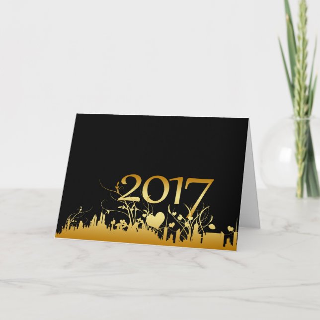Neujahrsgrafik 2017 feiertagskarte (Vorderseite)