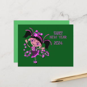 NEUJAHRSGRUSS 2024 WUNSCH POSTKARTE