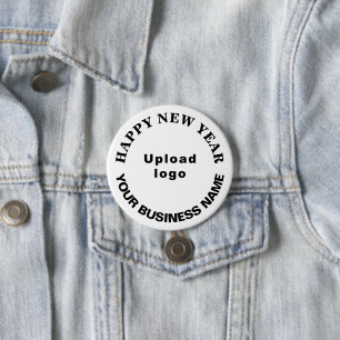 Neujahrsgrüße auf weißem Knopf Button