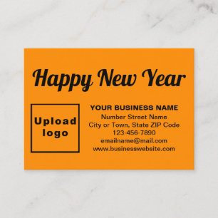 Neujahrsgrüße in Orange Color Begleitkarte