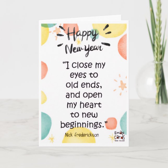 Neujahrsgrußkarte Karte (Vorderseite)