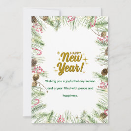 Neujahrsgrußkarte | Moderne Minimaldesign Feiertagskarte