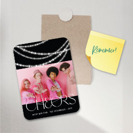 Neujahrsjubeln funkeln Licht Stilvolles Foto Magnet