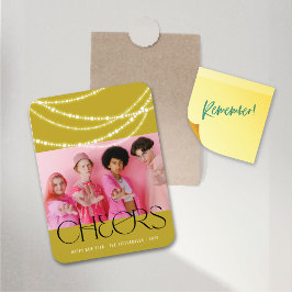 Neujahrsjubeln funkeln Licht Stilvolles Foto Magnet