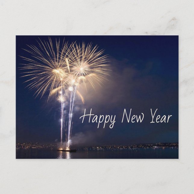 Neujahrskarte Postkarte (Vorderseite)