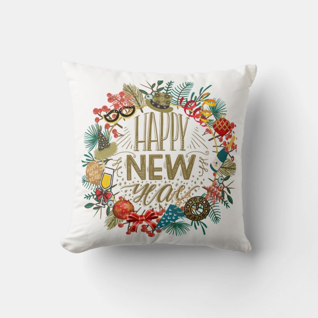 Neujahrskranz Kissen (Vorderseite)