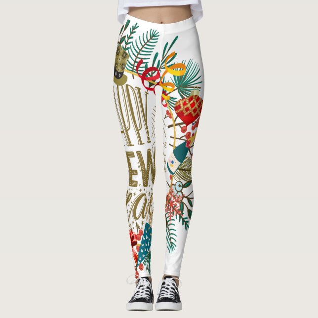 Neujahrskranz Leggings (Vorderseite)