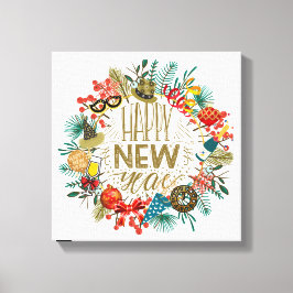 Neujahrskranz Leinwanddruck