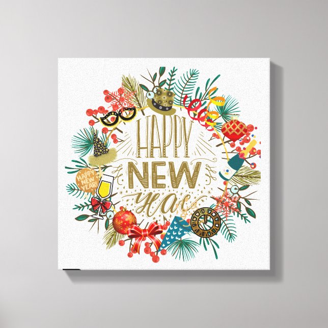 Neujahrskranz Leinwanddruck (Vorderseite)
