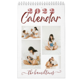 Neujahrsmaroon des Fotos der modernen Sketchy-Kall Kalender