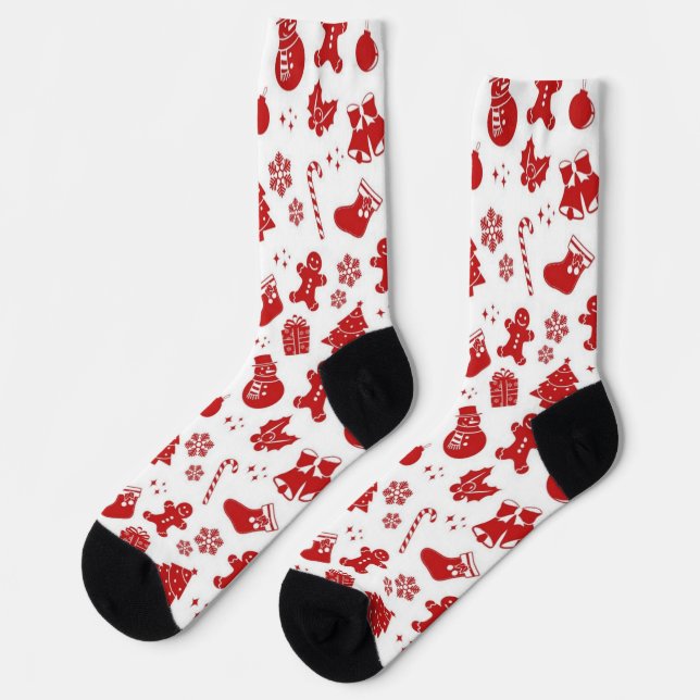 Neujahrsmuster Socken (Linkes Detail)
