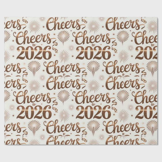 Neujahrspapier 2026  geschenkpapier (Flach)