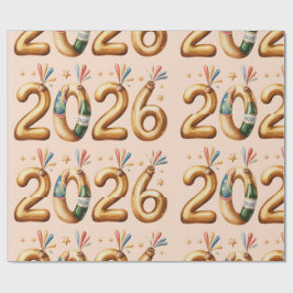 Neujahrspapier 2026 geschenkpapier