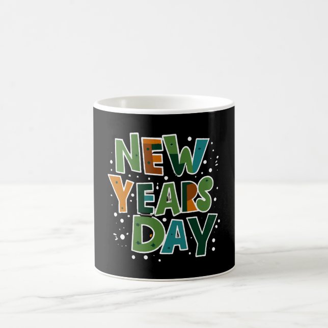 Neujahrstag Kaffeetasse (Mittel)