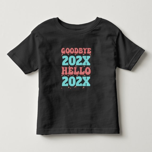 Neujahrsverabschieden Hallo Kleinkind T-shirt (Vorderseite)