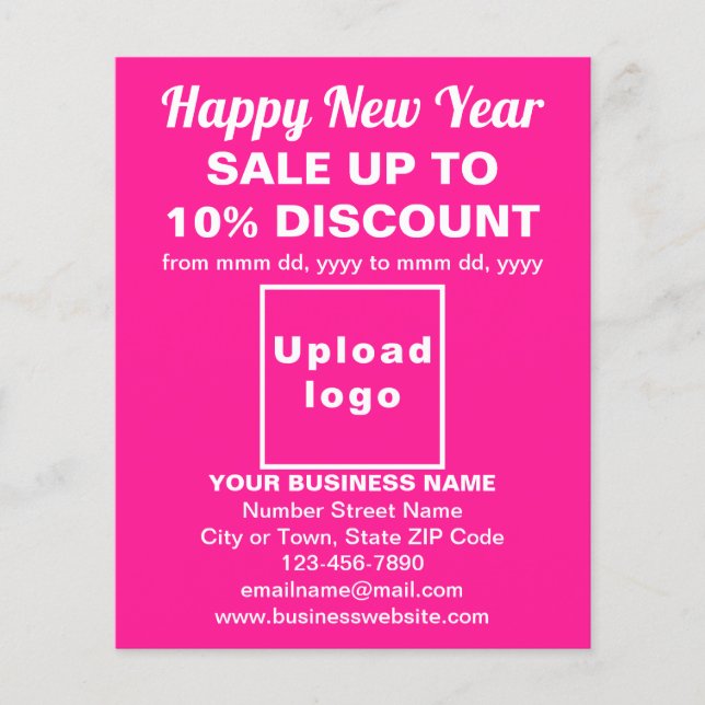 Neujahrsverkauf in Rosa Flyer (Vorne)