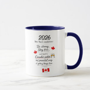 Neujahrsvorsatz 2026 für Kanadier Tasse