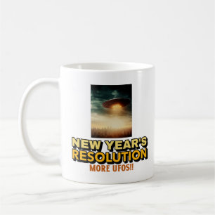 Neujahrsvorsätze - mehr Ufos Kaffeetasse