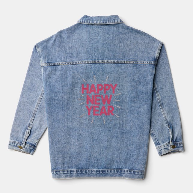 Neujahrsziele Jeansjacke (Rückseite)