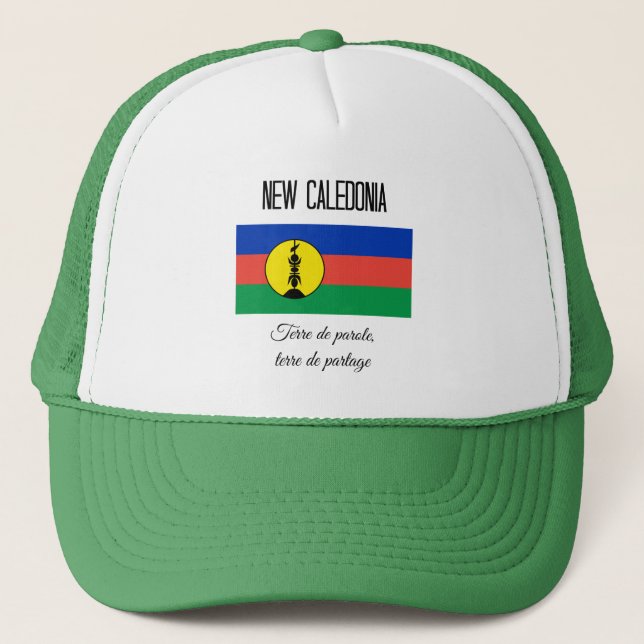Neukaledonien, Flagge und Motto Truckerkappe (Vorderseite)