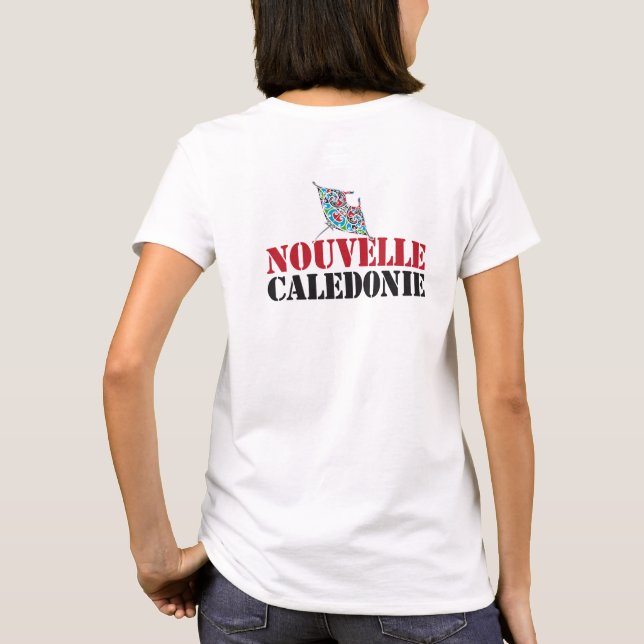 Neukaledonien, Manta-Rochen, Ozeanischer Stamm T-Shirt (Rückseite)