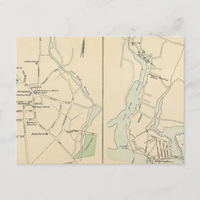 Neukanaan, Rowayton Postkarte (Vorderseite)