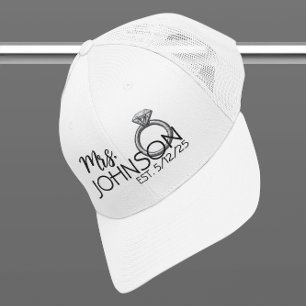 Neulinge Bride Imitats Ringe bestickter Pflaster Truckerkappe