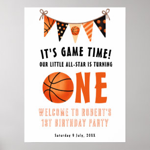 Neulinge der Basketball 1. Geburtstagsfeier Poster