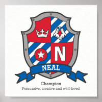Neumännchen Name bedeutet heraldry Schild Poster