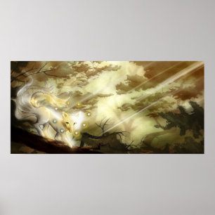 Neun angebundener Fuchswald Poster