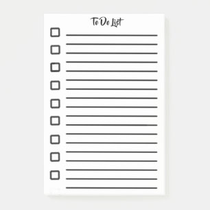 Neun Aufgabenschwerpunkte weiß Post-it Klebezettel