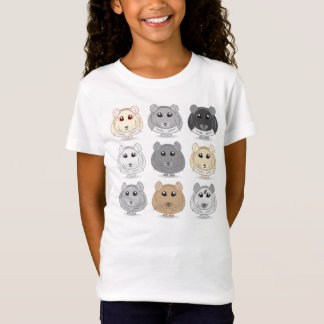 Neun Chinchilla-Entwurfs-Jugend-T - Shirt