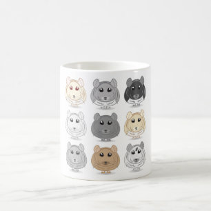 Neun Chinchilla-Entwurfs-Tasse Kaffeetasse