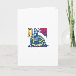 Neun Damen-Tanzen Feiertagskarte