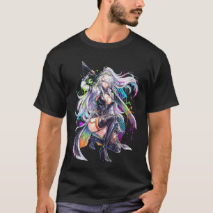 Neun Defensiv-Skalierungs-Burst-DPS-Chaos-Null-Alb T-Shirt